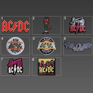 AC DC Patches, AC DC Iron On Embroidery Band Patches, Angus Young Patch - Picture 1 of 17