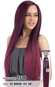 FREETRESS SYNTHETIC LONG YAKY STRAIGHT NATURAL LAYERED HAIR- BRAID 101-18-28'' - Picture 1 of 15