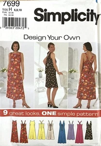 Simplicity 7699 Womens Long Summer Spring Dress Pattern Size 6-10 Uncut - Picture 1 of 2