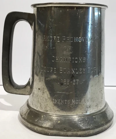 ANDRE PRONOVOST 1956-57 MONTREAL CANADIENS STANLEY CUP CHAMPIONSHIP PEWTER MUG Cover