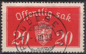 1722 Noruega 1933 T 25 SON Raudeberg 1 III 38 (SF) - Imagen 1 de 1