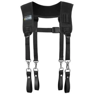 Volterin Nylon Work Suspender With Pockets,Black Nylon Suspenders Stronghold - Picture 1 of 9