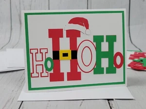Merry Christmas Greeting Card Kit #1 [Lot of 4, Handmade, Santa, Ho Ho Ho] - Picture 1 of 6