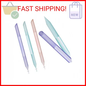 3 Pieces Glass Cuticle Pusher Cuticle Remover Glass Nail File Dual Ended Manicur - Picture 1 of 2