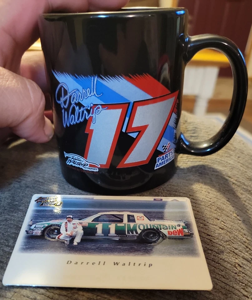 Taza de café Darrell Waltrip vintage y tarjeta de coleccionista llena de acción - C5 Foto 1 de 3