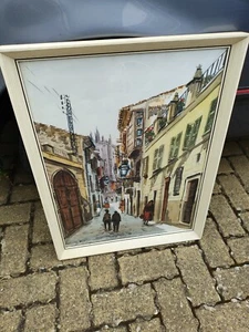 GUILLERMO MOLINA - SPANISH STREET SCENE ORIGINAL WATERCOLOUR PAINTING SIGNED - Picture 1 of 13