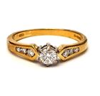 18ct Yellow Gold Diamond Ring, Size L*FREE RESIZING