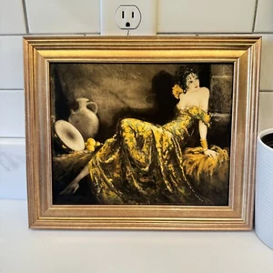 FRAMED Louis Icart Art French Art Women Art Deco 1940’s 1950 Artwork Wall Decor - Picture 1 of 3