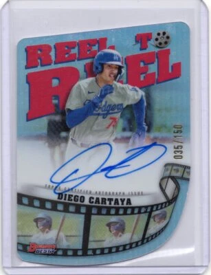 2023 Bowman's Best #RTR-DC Diego Cartaya Dodgers Die Cut Autograph 035/150 - Image 1 of 2