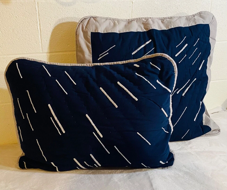 POTTERY BARN KIDS STAR WARS 2 PC QUILTED SHAMs MILLENNIUM FALCON STANDARD - Image 1 of 4