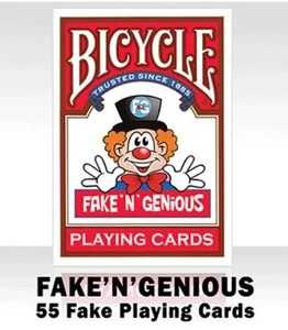 FAKE 'N' GENIOUS BICYCLE DECK OF PLAYING CARDS POKER SIZE USPCC - MAGIC TRICKS - Picture 1 of 3