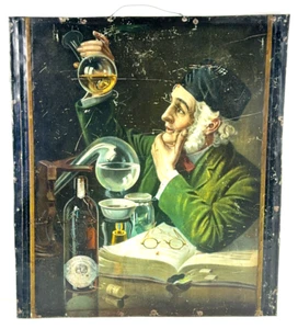Antique 1890's Duffy Malt Whiskey Advertising Tin Sign ORIGINAL 22x20 liquor - Picture 1 of 16