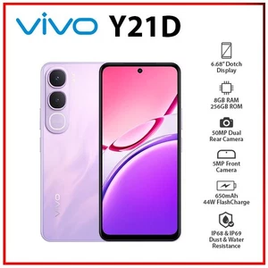 NEW VIVO Y21D 8GB+256GB PURPLE Dual SIM Octa Core Unlocked Android Mobile Phone - Picture 1 of 5