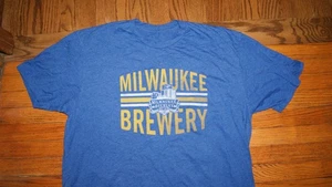 Milwaukee Brewery Shirt Herren Large Blau Kurzarm Rundhals Brewers MLB - Bild 1 von 6
