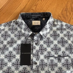 7Diamonds Men's 2XL Pista Pray 4 Love Shorts Sleeve 4 Way Stretch Shirt NWT $79 - Picture 1 of 12