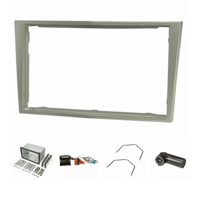 Kit mascherina radio doppio DIN adatta per Opel Astra H Zafira B Corsa D Tigr... - Immagine 1 di 4