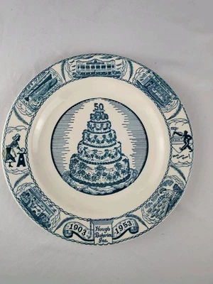 Hough Bakery Cleveland Ohio 50th Anniversary Plate 1953 - Image 1 of 2