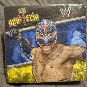 WWE Wrestling Birthday Party Supplies 16 Paper Luncheon Napkins Rey Mysterio - Picture 1 of 3