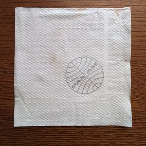 Servilleta de cóctel vintage Pan Am años 60 logotipo plateado - Imagen 1 de 2