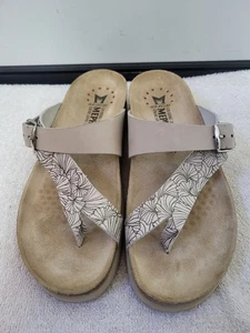 Mephisto Helen Mix Fog Ginko Damen Gr. 37 / 6,5 Schnallen Slipper Zehenstegsandalen  - Bild 1 von 7