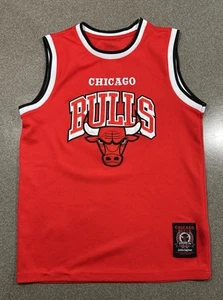 NBA Chicago Bulls Jersey Youth Large Red Embroidered Logo Used - Picture 1 of 6