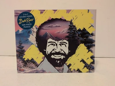 Bob Ross Double Sided 2 In 1 500 Piece Jigsaw Landscape Puzzle RP Studio New  - Image 1 of 4