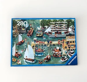 Ali Mitgutsch Puzzle Yachthafen Hafen 1972 Hafen 280 Teile 70er Ravensburger - Bild 1 von 4