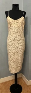 River Island Ivory Sparkly Dress Size 12 Sleeveless - Picture 1 of 5