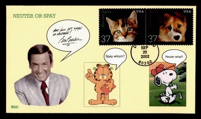 DR WHO 2002 FDC SPAY OR NEUTER ANIMAL CAT/DOG BGC CACHET COMBO M60521 - Image 1 of 2