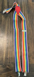 Coppia di bretelle arcobaleno regolabili clip in metallo - Foto 1 di 6