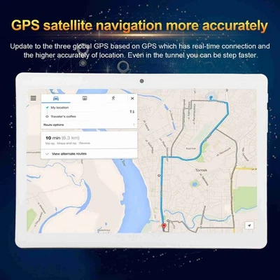 Gold UK Plug 10 Inch Tablet Dual SIM Octa Core 2GB 32GB Dual Cameras Speake TU - Image 1 of 4