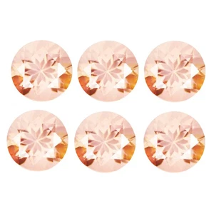 2.80Ct 6 Pcs Lot IF Fabulous Perfect Round 5 MM Natural Pink Brazil Morganite - Picture 1 of 5