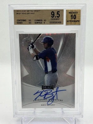 Kris Bryant 2013 Leaf Metal Draft Auto Autograph #BA-KB1 BGS 9.5 AUTO 10 - Image 1 of 2