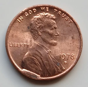1978 D CUD Error Penny - Picture 1 of 2