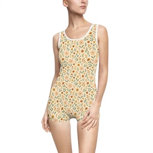 Vintage Floral Swimsuit, Retro Bathing Suit, Women's Swimwear, Summer Fashion, - Picture 1 of 41