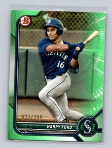 2022 Bowman #BP-78 Harry Ford Prospects Neon Green #/399 - Picture 1 of 2
