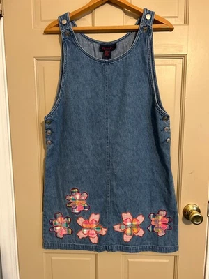 Denim & Co. Knee Length Denim Overall Dress - Image 1 of 4