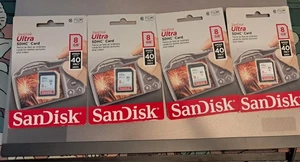 4 x New SanDisk Ultra 8gb Class 10 SDHC Memory Cards - Picture 1 of 1