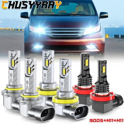 For Honda Odyssey 2011-2020 Combo LED Headlight High&Low Beam Fog Light Bulbs - Image 1 of 4