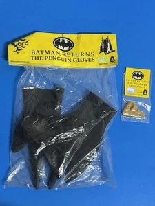 Vtg Batman Returns Penguin Gloves Costume Danny Devito Halloween RARE Lot Nose - Picture 1 of 7