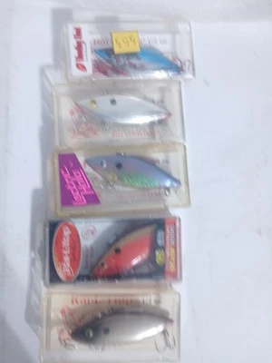 LOT OF 5 BILL LEWIS 1/2 RATTLE TRAP FISHING LURES - Image 1 of 4