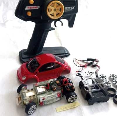 Kyosho Mini-Z MR-015 Many Option Chassis & VW Beetle AM RX 02 Ready Set - Image 1 of 4