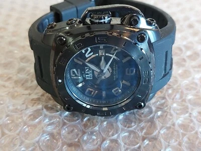 Reloj de buceo ELINI BAROKAS 20ATM The General 20009 negro sobre negro necesita batería Foto 1 de 4