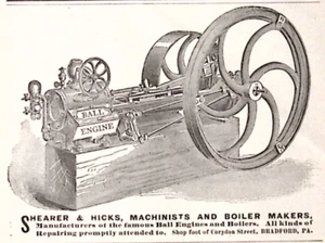 1887 Schere & Hicks Maschinist Kesselmacher Kugelmotoren & Kessel BRADFORD PA - Bild 1 von 2