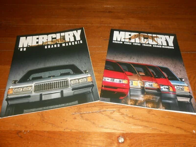 1990 MERCURY GRAND MARQUIS BROCHURE + '90 MERCURY FULL-LINE CATALOG / 2 for 1