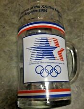 Giant 1984 Los Angeles Olympics Games Mega Beer Mug Glass USA Red White Blue