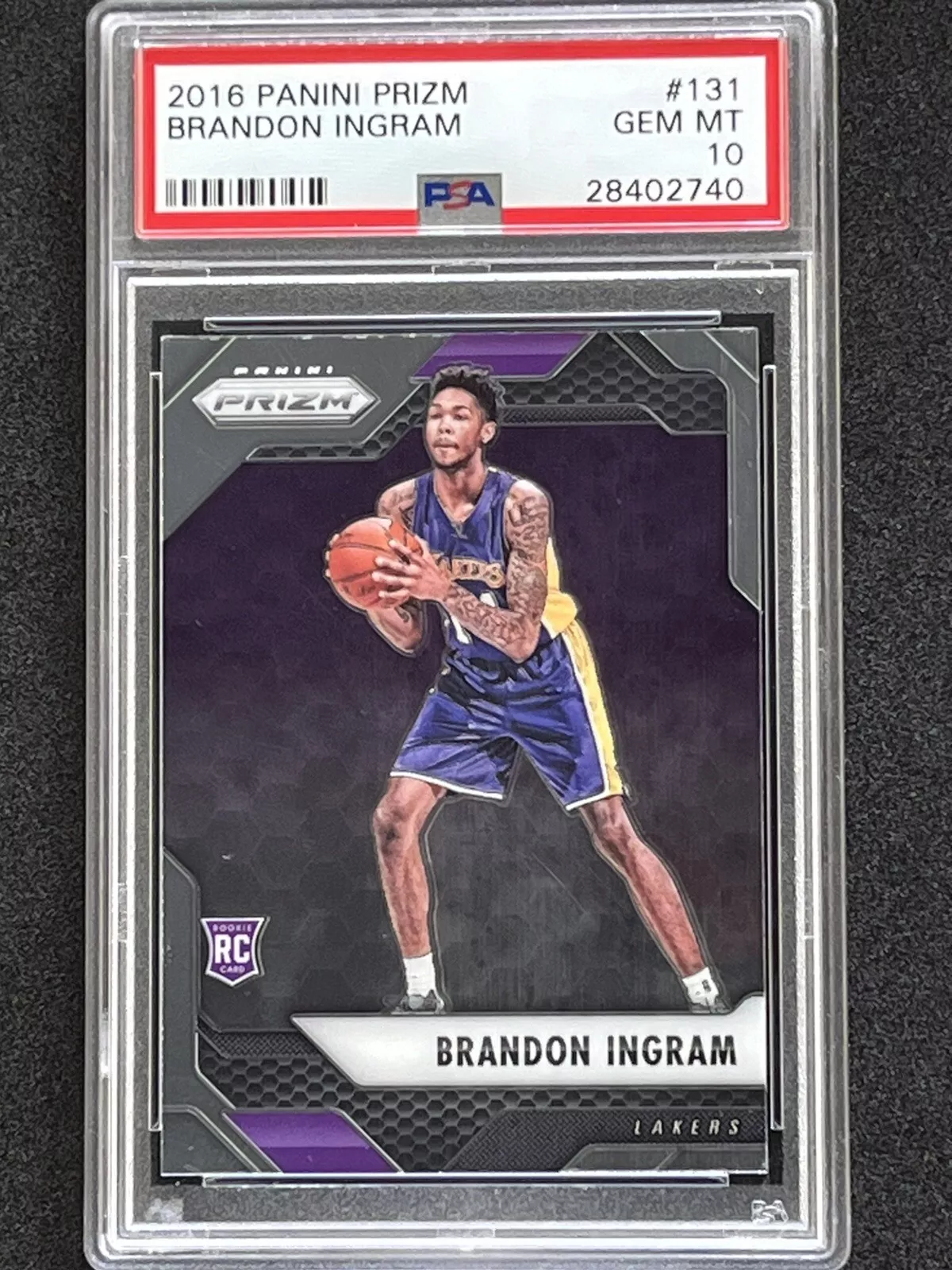 2016 Panini Prizm Basketball #131 Brandon Ingram RC PSA 10