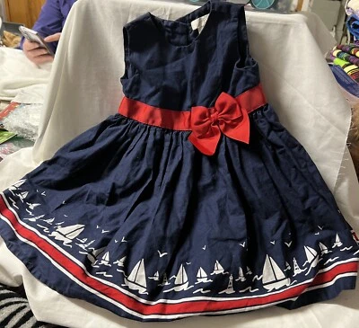 Maggie and Zoe red white and blue sailor dress size 18 months  - Image 1 of 4