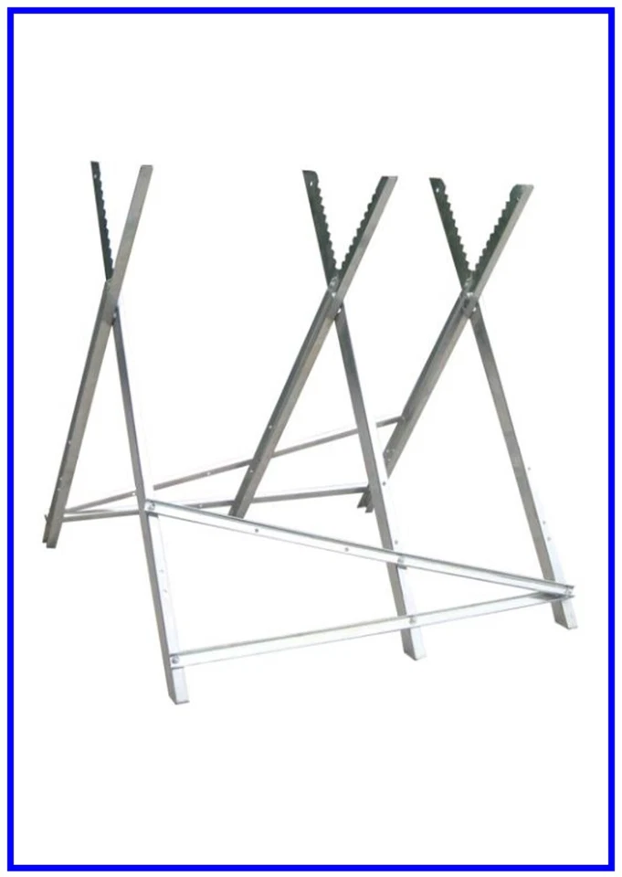 Cavalletto Taglialegna Richiudibile Supporto per Taglio Legna in Ferro Zincato - Immagine 1 di 3