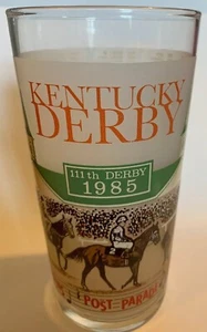 1985 Kentucky Derby Mint Julep Glass 111th Running Churchill Downs Barware Vtg - Picture 1 of 10